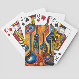 Gebottelde dranken pokerkaarten