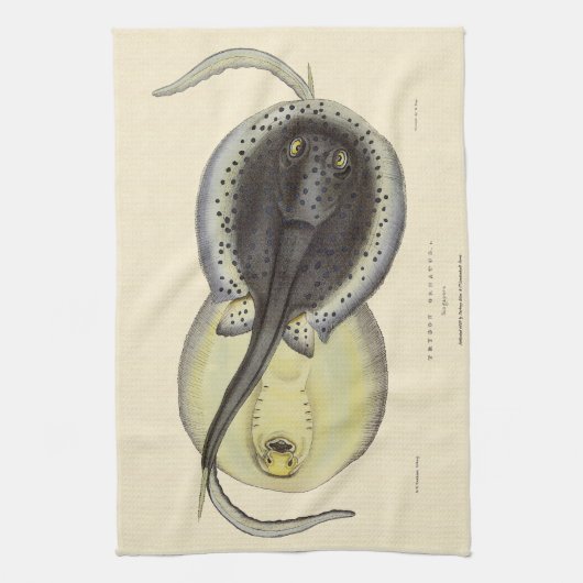 gebottelde Stingrays, zeedieren Theedoek (Verticaal)