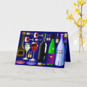 Gebottelde verjaardag kaart (Gele Bloem)