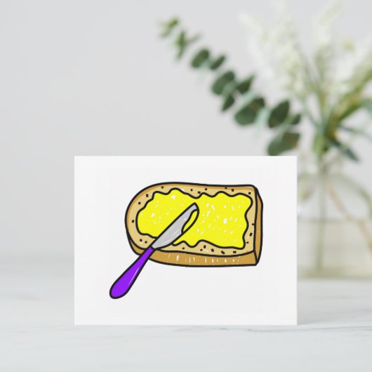 gebotterd brood briefkaart (Staand voorkant)