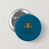 Gebotterde laatste biscuit partner kikker cowboy ronde button 5,7 cm (Voorkant /achterkant)