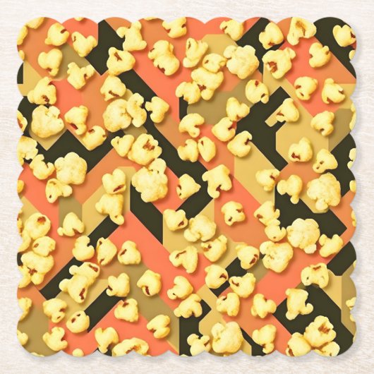 Gebotterde Popcorn Camouflage Kunst Onderzetter Se (Voorkant)