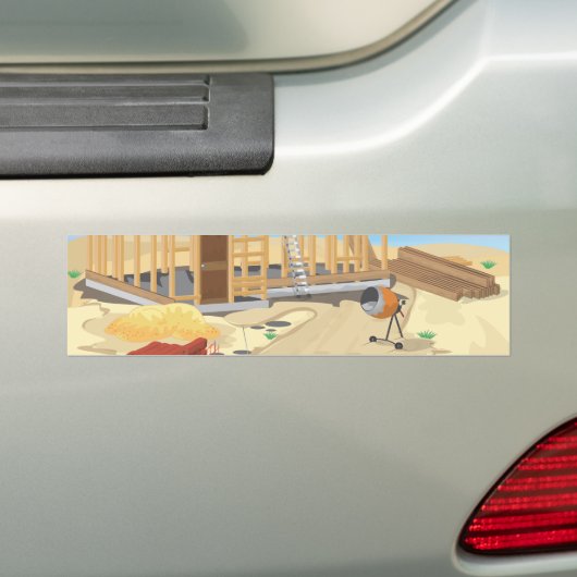 gebouw bumpersticker (Op auto)