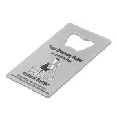 Gebouw- en bouwthema creditkaart flessenopener (Voorkant Gekanteld)