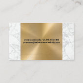 Gebouw- en thuispictogram | Goud Metaal Marmer Visitekaartje (Achterkant)