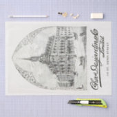  Gebouw Frans Script Decoupage Meubels Tissuepapier (Craft)