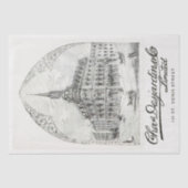 Gebouw Frans Script Decoupage Meubels Tissuepapier (Voorkant)