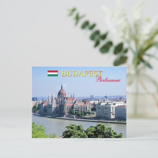 gebouw Hongaars parlement, Boedapest Briefkaart (Staand voorkant)
