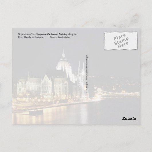 gebouw Hongaars parlement, Boedapest Briefkaart (Achterkant)