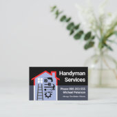 Gebouw Huis Lijst Handyman Service Visitekaartje (Staand voorkant)