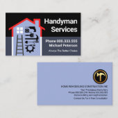 Gebouw Huis Lijst Handyman Service Visitekaartje (Voorkant / Achterkant)