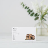 gebouw in aanbouw visitekaartje (Staand voorkant)