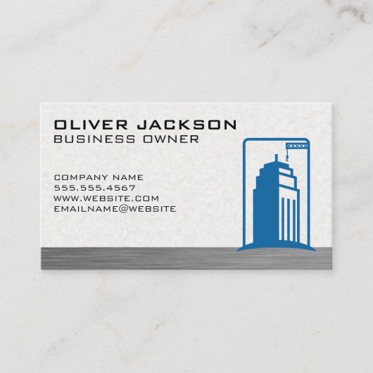 Gebouw in aanbouw visitekaartje (Voorkant)