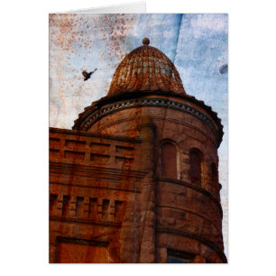 gebouw in Fort Madison met roestachtergrond