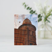 gebouw in Fort Madison met roestachtergrond Briefkaart (Staand voorkant)