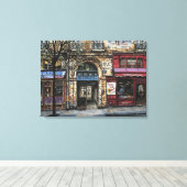 Gebouw in Parijs Waterverf Uniek Canvas Afdruk (Insitu (Houten vloer))