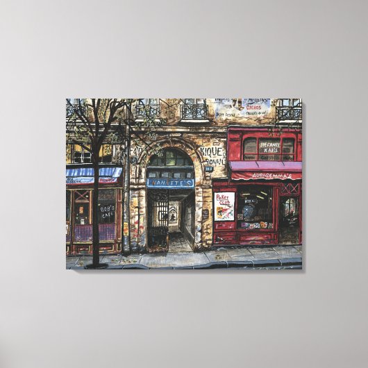 Gebouw in Parijs Waterverf Uniek Canvas Afdruk (Voorkant)