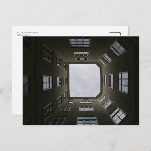 Gebouw in Wenen, Oostenrijk Briefkaart (Voorkant / Achterkant)