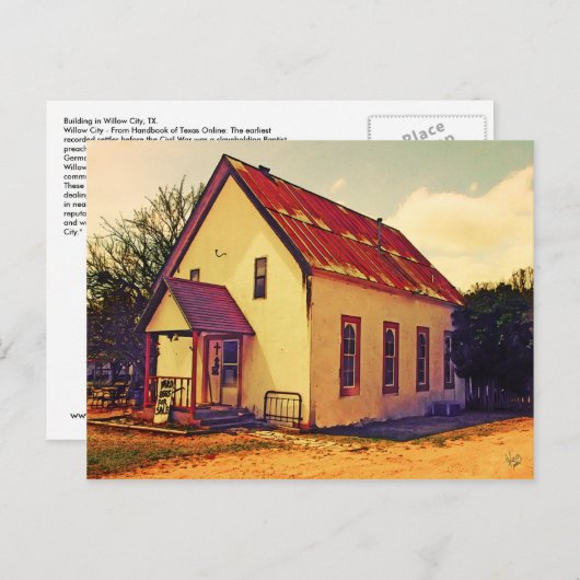 Gebouw in Willow City, TX Briefkaart (Voorkant / Achterkant)