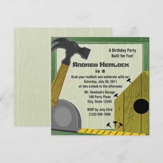 Gebouw Leuke Verjaardag Kaart (Voorkant / Achterkant)