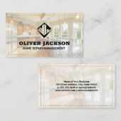 Gebouw Logo | Moderne keuken onroerend goed Visitekaartje (Voorkant / Achterkant)