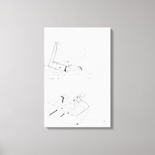 Gebouw Spelletjes LAG Monogram Tekening 16 Canvas