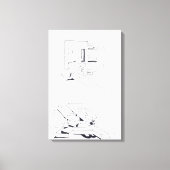 Gebouw Spelletjes met Letters Tekening 8 Canvas (Voorkant)