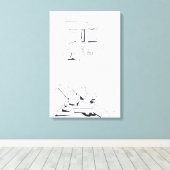 Gebouw Spelletjes met Letters Tekening 8 Canvas Afdruk (Insitu (Houten vloer))