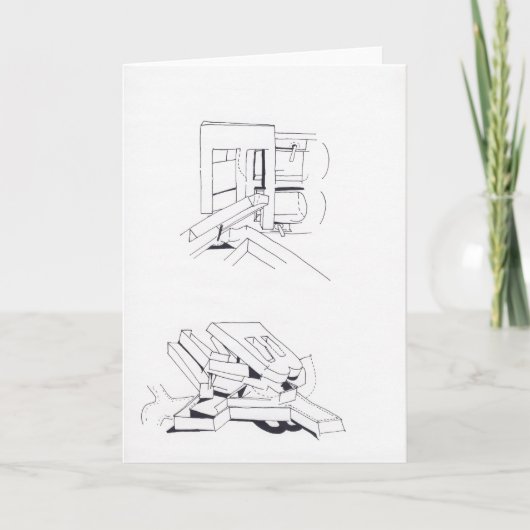 Gebouw Spelletjes met letters Tekening 8 Kaart (Voorkant)