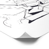 Gebouw Spelletjes met Letters Tekening 8 Poster (Hoek)