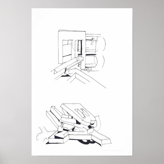 Gebouw Spelletjes met Letters Tekening 8 Poster (Voorkant)