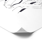 Gebouw Spelletjes met VF Monogram Kubussen Tekenin Poster (Hoek)