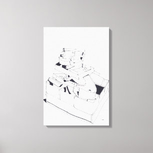 Gebouw Spelletjes Stapelen Letters Tekenen 17 C Canvas Afdruk