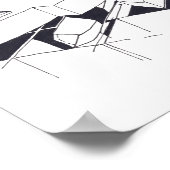 Gebouw Spelletjes Tekening 7 met B en A Monogram P Poster (Hoek)