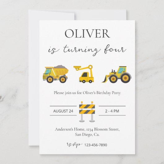 Gebouw-thema design verjaardag kaart (Voorkant)