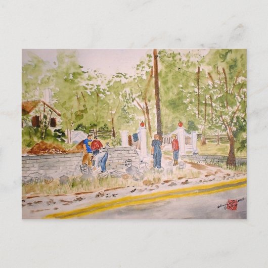 Gebouw van de muur van Dr Middleton Briefkaart (Voorkant)