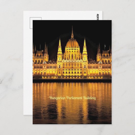 gebouw van het Hongaarse parlement Briefkaart (Voorkant / Achterkant)