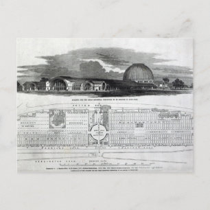 Gebouw voor de Grote Industriële tentoonstelling Briefkaart