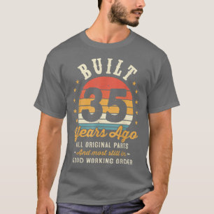 Gebouwd 35 jaar oud kind 35 jaar oud t-shirt