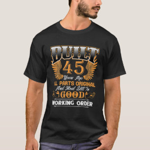 Gebouwd 45 jaar geleden Verjaardag Crew 45th Bday T-shirt