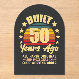 Gebouwd 50 Jaar Geleden Alle Onderdelen Origineel Acryl Uitnodigingen