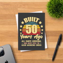Gebouwd 50 Jaar Geleden Alle Onderdelen Origineel  Acryl Uitnodigingen