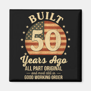Gebouwd 50 Jaar Geleden Grappige 50e Verjaardag Us Magneet