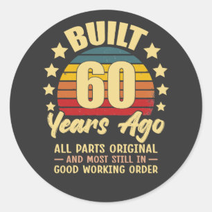 Gebouwd 60 jaar geleden Alle onderdelen origineel  Ronde Sticker