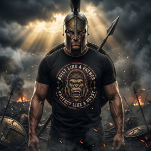 Gebouwd Als Een Vader Gorilla Gym Dad Beest T-shirt