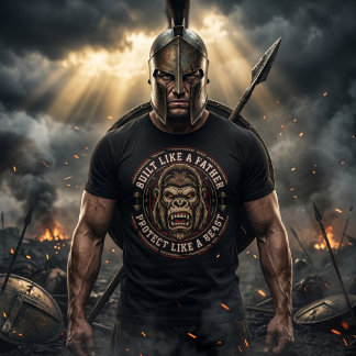 Gebouwd Als Een Vader Gorilla Gym Dad Beest T-shirt