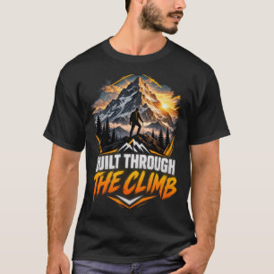 Gebouwd Door De Klim Berg Wandelontwerp T-shirt