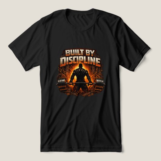 Gebouwd door Discipline Tri-Blend Shirt (Design voorkant)