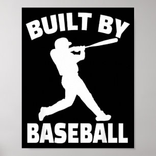 Gebouwd Door Honkbal Grappig Honkbal Voor Mannen V Poster