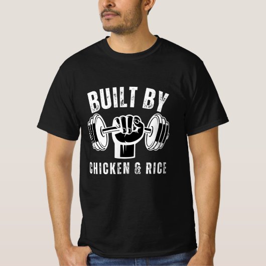 Gebouwd Door Kip En Rijst T-shirt (Voorkant)